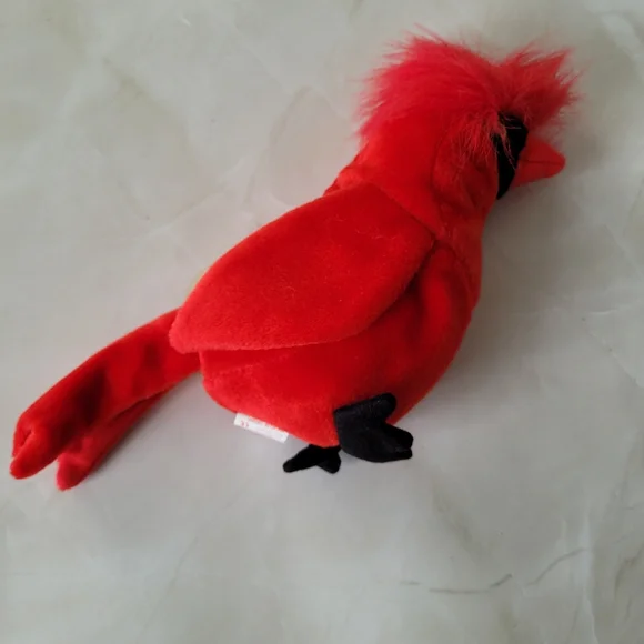 TY Beanie Baby Mac The Cardinal Bird With A Hologram On The Tush Tag Error - Picture 3 of 9